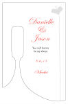 Customized Orchid Bottom's Up Rectangle Wine Wedding Label